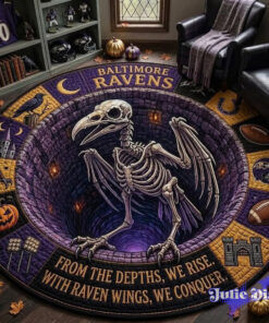 Baltimore Ravens 2026 Halloween Quilted Round Rug