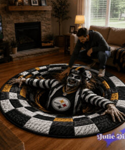 Beetlejuice Halloween Full Team NFL Round Rug