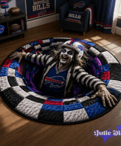 Beetlejuice Halloween Full Team NFL Round Rug