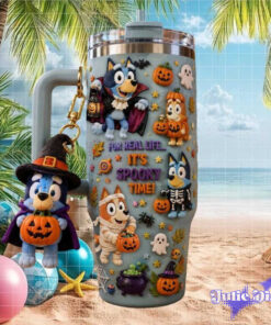 Bluey Halloween Spooky Season Character Kids Fan Tumbler ( Not Inclue Keyring) Bluey Halloween Spooky Season Character Kids Fan Tumbler ( Not Inclue Keyring)