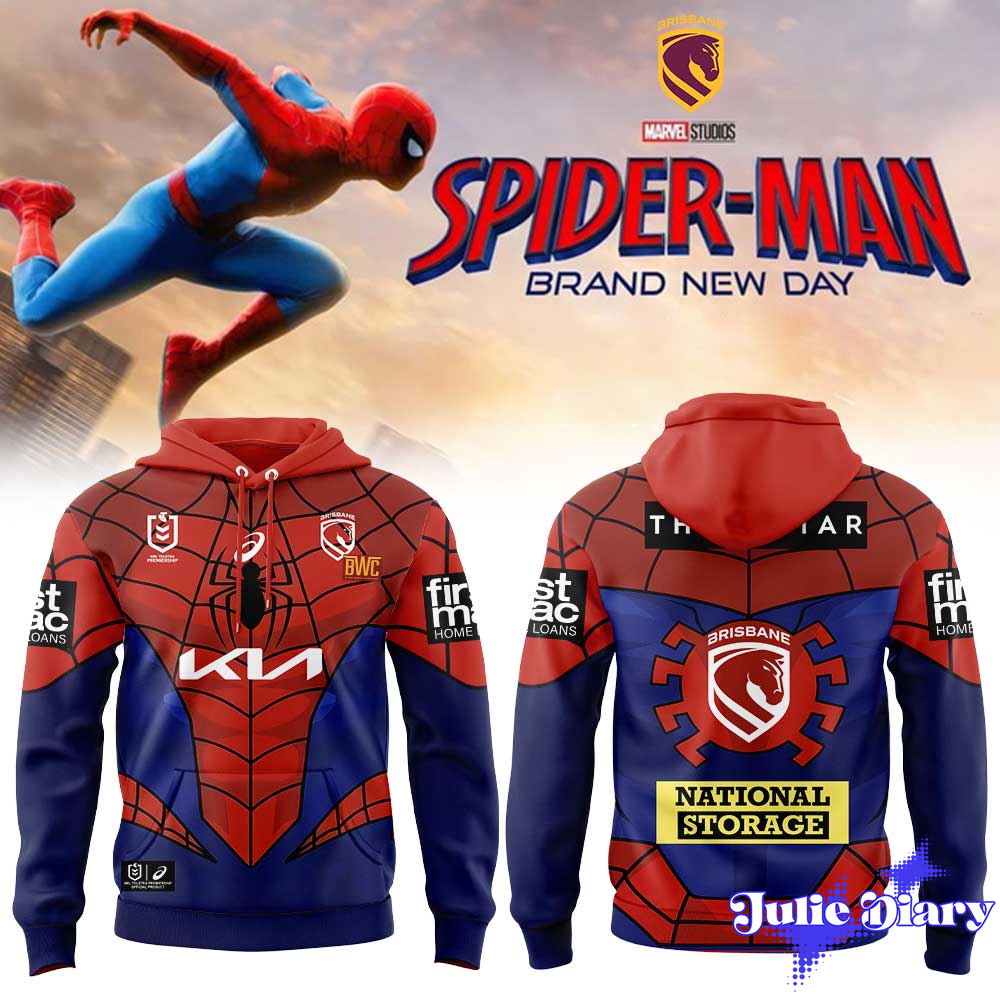 Brisbane Broncos x Spider-Man 2026 Hoodie & Tee Brisbane Broncos x Spider-Man 2026 Hoodie & Tee