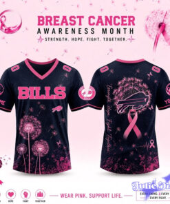 Buffalo Bills 2026 Breast Cancer Awareness Dandelion of Hope Baseball Jersey