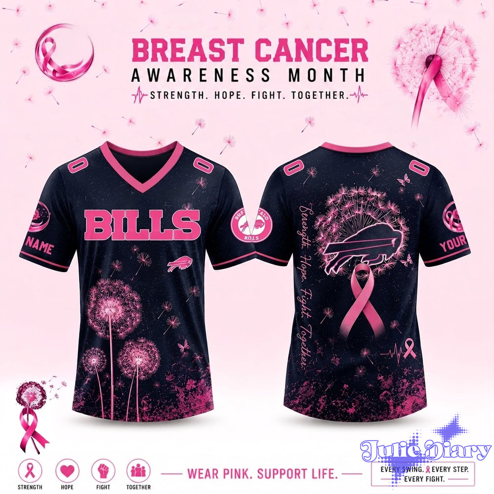 Buffalo Bills 2026 Breast Cancer Awareness Dandelion of Hope Baseball Jersey Buffalo Bills 2026 Breast Cancer Awareness Dandelion of Hope Baseball Jersey