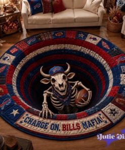 Buffalo Bills 2026 Halloween Quilted Round Rug