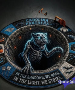 Carolina Panthers 2026 Halloween Quilted Round Rug