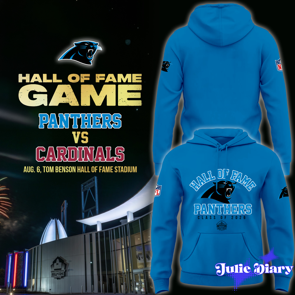 Carolina Panthers – Hall of Fame Game 2026 One Side Printed Hoodie & Tee Carolina Panthers – Hall of Fame Game 2026 One Side Printed Hoodie & Tee