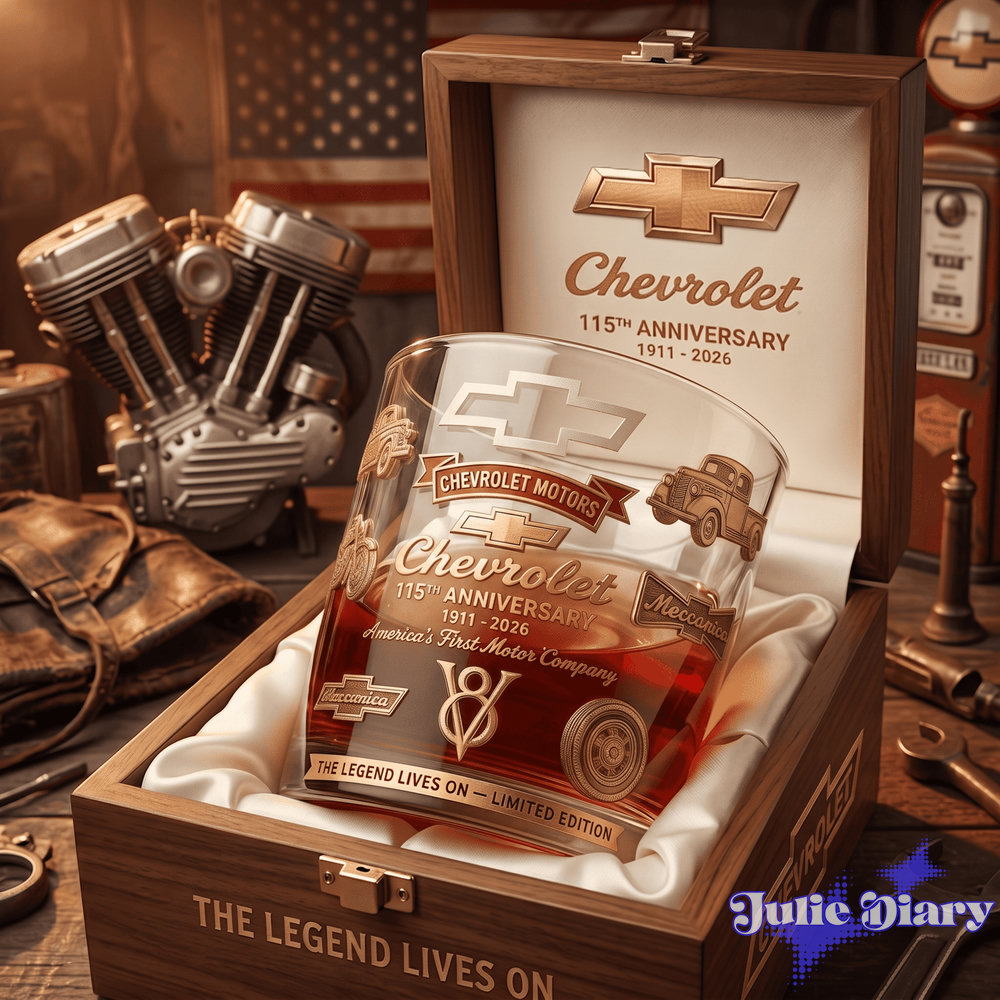 Chevrolet Motors 115th Anniversary 1911-2026 Whiskey Glass Chevrolet Motors 115th Anniversary 1911-2026 Whiskey Glass