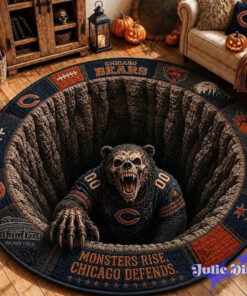 Chicago Bears 2026 Halloween Quilted Round Rug