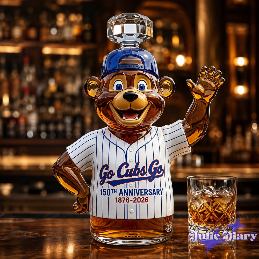 Chicago Cubs Mascot Bear 150th Anniversary Whiskey Bottle Chicago Cubs Mascot Bear 150th Anniversary Whiskey Bottle