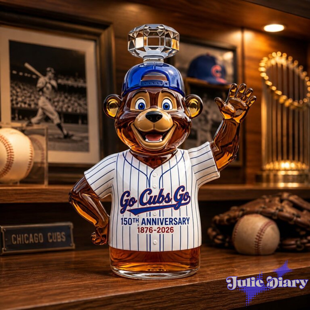 Chicago Cubs Mascot Bear 150th Anniversary Whiskey Bottle Chicago Cubs Mascot Bear 150th Anniversary Whiskey Bottle