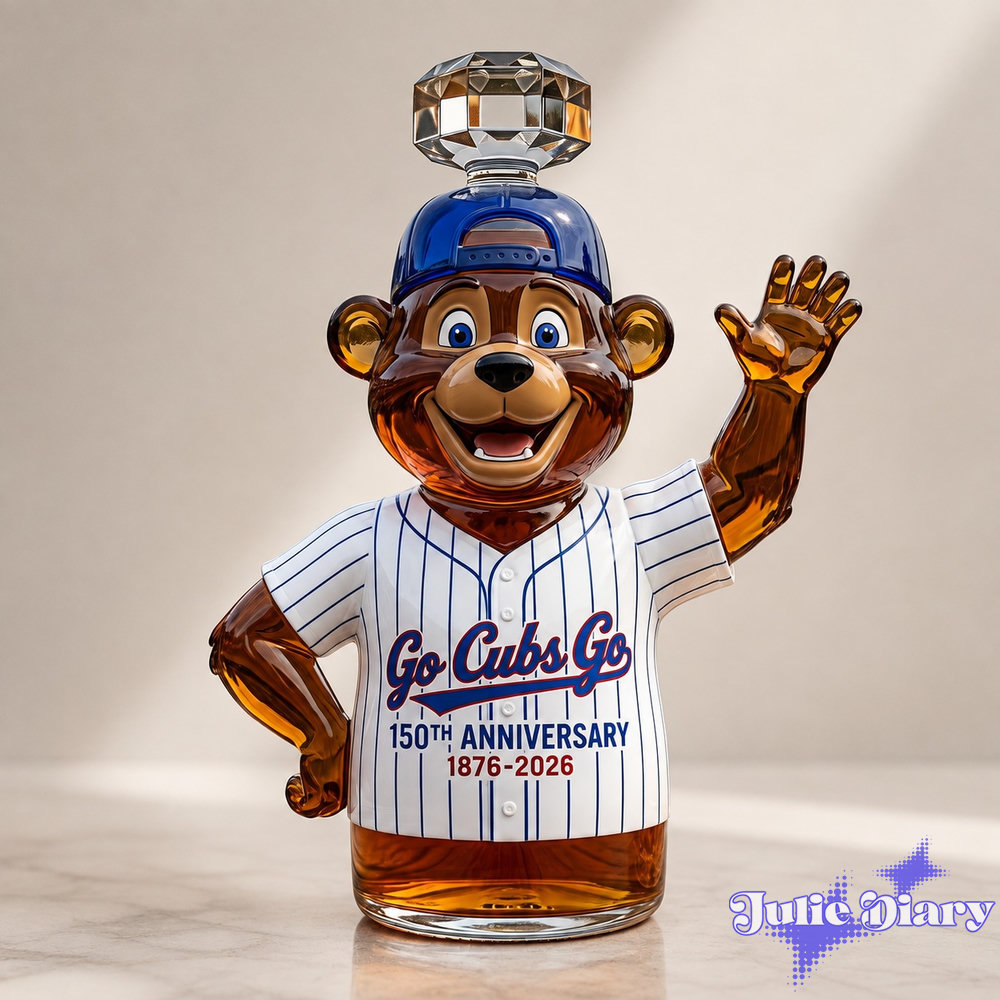 Chicago Cubs Mascot Bear 150th Anniversary Whiskey Bottle Chicago Cubs Mascot Bear 150th Anniversary Whiskey Bottle