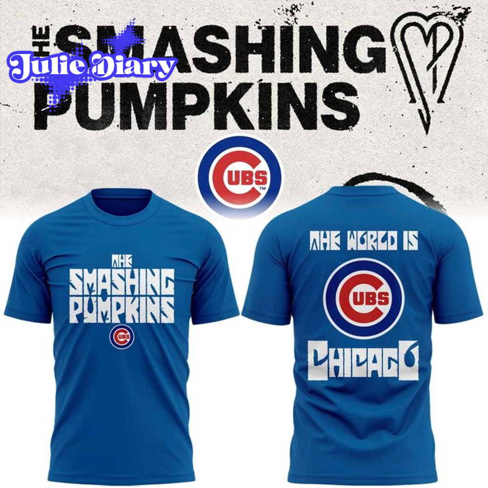 Chicago Cubs x The Smashing Pumpkins 2026 Special Blue Shirt Chicago Cubs x The Smashing Pumpkins 2026 Special Blue Shirt