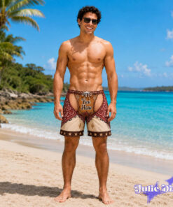 Cowboy Chaps Swim Trunks – Funny Open Back Western Beach Shorts