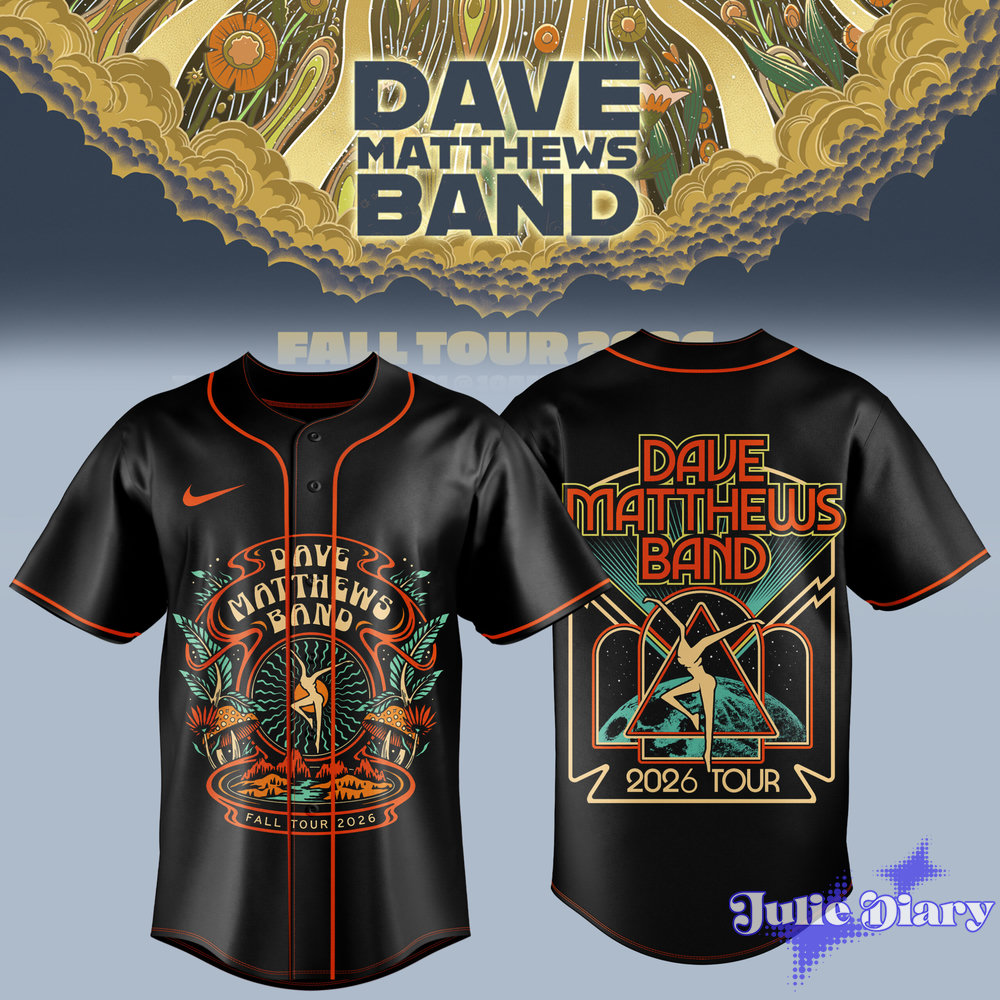 DAVE MATTHEWS BAND — Fall Tour 2026 Baseball Jersey DAVE MATTHEWS BAND — Fall Tour 2026 Baseball Jersey
