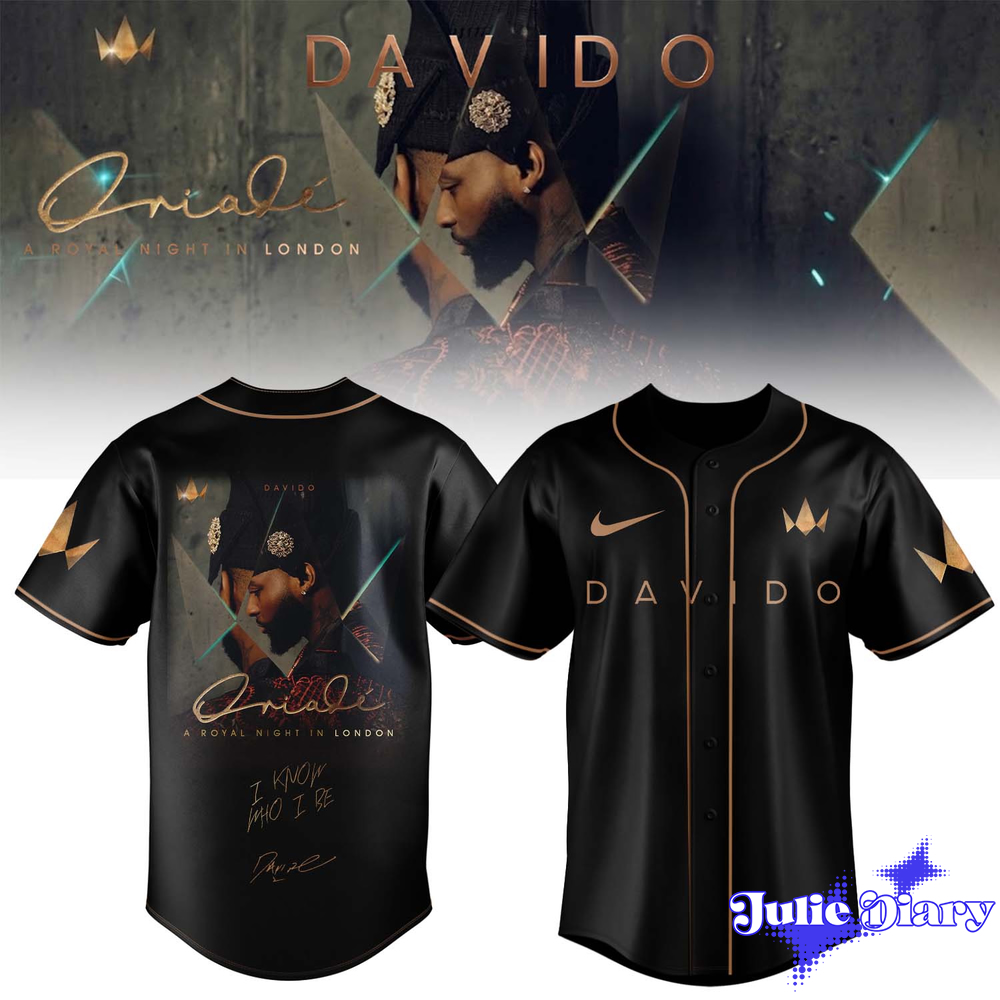 Davido “A Royal Night In London” 2026 Baseball Jersey Davido “A Royal Night In London” 2026 Baseball Jersey