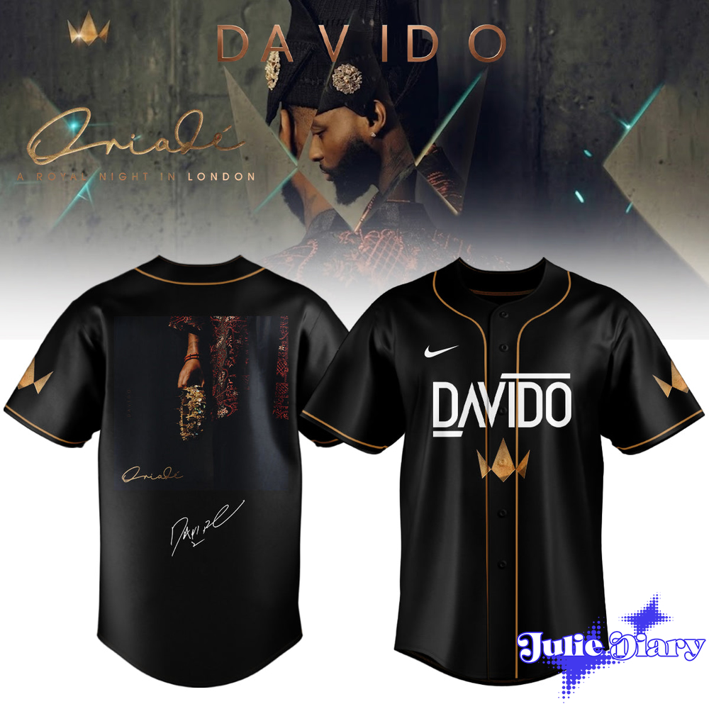 Davido “A Royal Night In London” 2026 Baseball Jersey Davido “A Royal Night In London” 2026 Baseball Jersey
