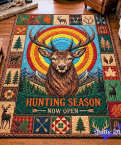 Deer Hunting Season Rectangle Rug Deer Hunting Season Rectangle Rug