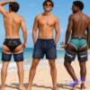 Tropical Thong Illusion Swim Trunks – Funny Bare Butt Cutout Beach Shorts Tropical Thong Illusion Swim Trunks – Funny Bare Butt Cutout Beach Shorts