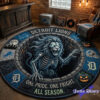 Denver Broncos 2026 Halloween Quilted Round Rug Denver Broncos 2026 Halloween Quilted Round Rug