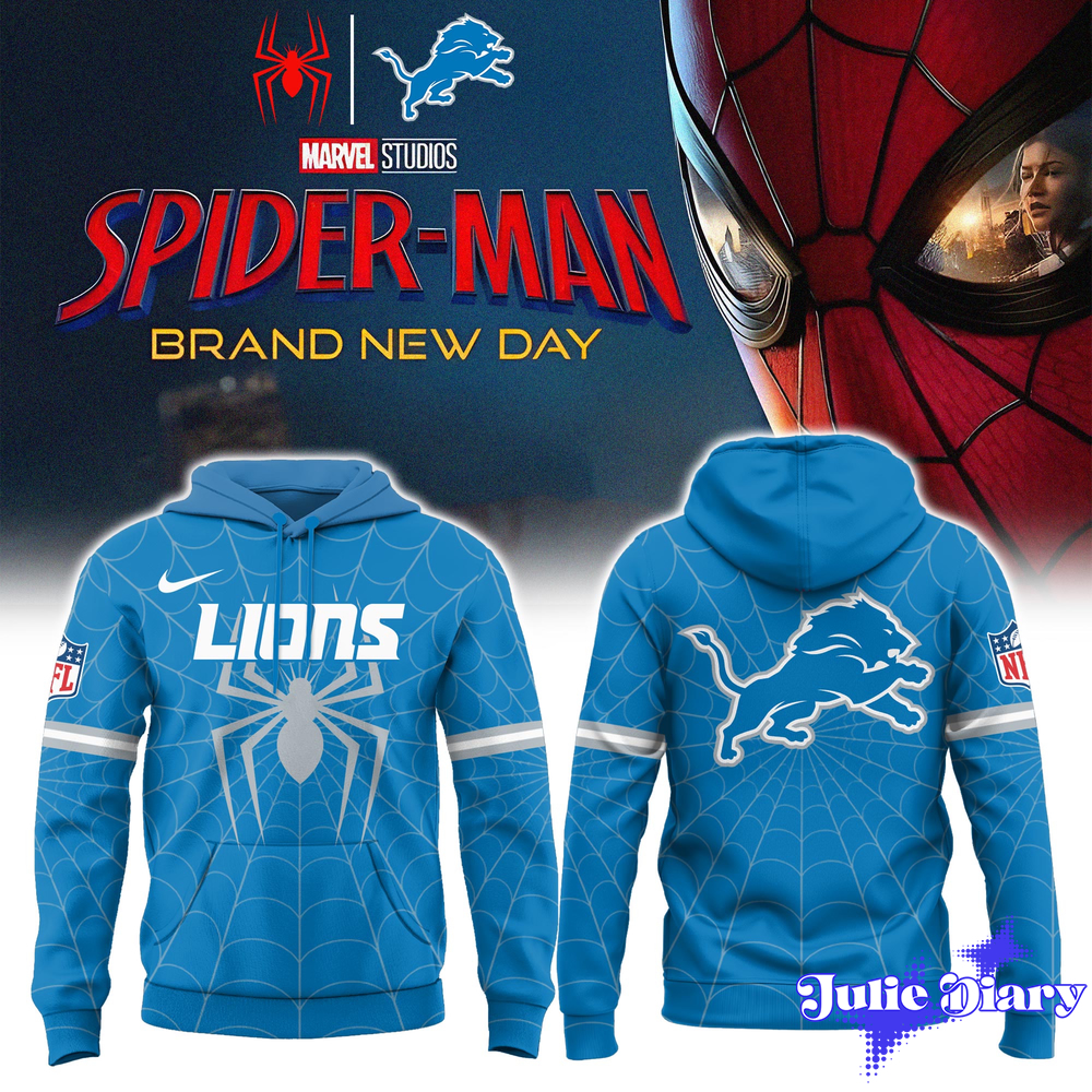 Detroit Lions x Spider Man Hoodie & Tee Detroit Lions x Spider Man Hoodie & Tee