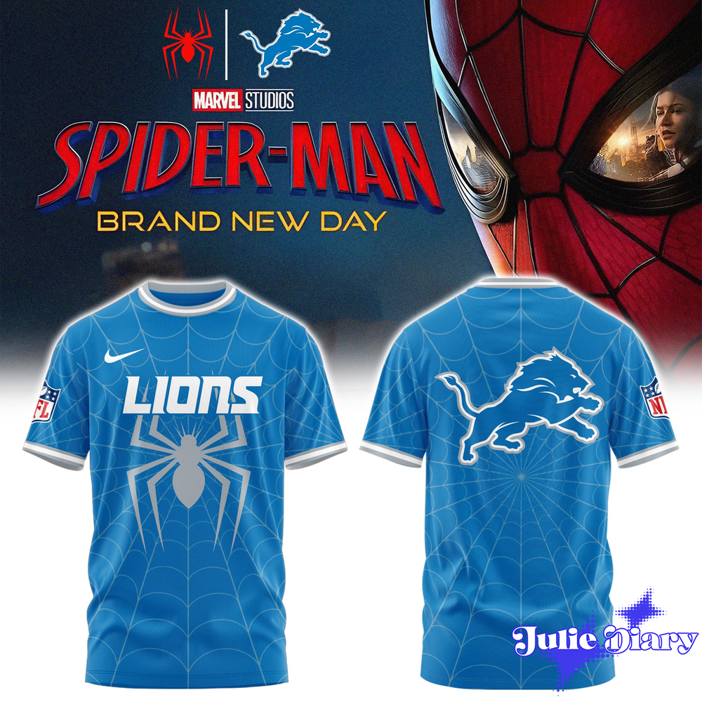 Detroit Lions x Spider Man Hoodie & Tee Detroit Lions x Spider Man Hoodie & Tee