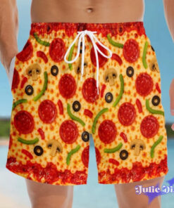 Food Print Open Back Swim Trunks – Funny Bare Butt Cutout Beach Shorts