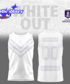 Fremantle Dockers White out AFL Limited Edition Basketball Jersey