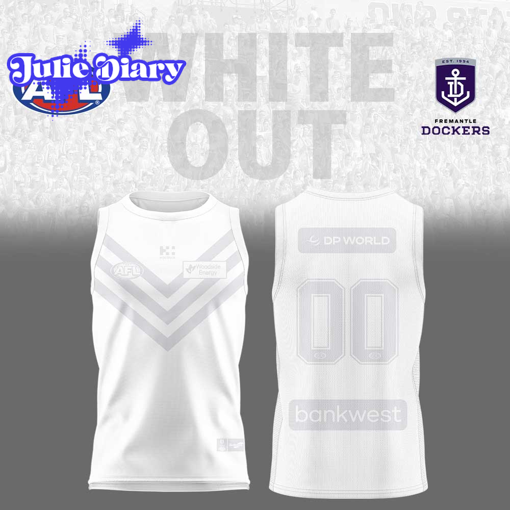 Fremantle Dockers White out AFL Limited Edition Basketball Jersey Fremantle Dockers White out AFL Limited Edition Basketball Jersey