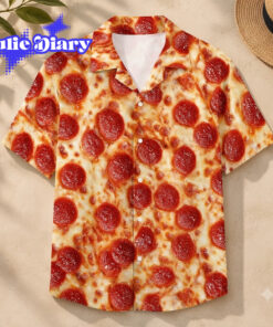 Funny Pepperoni Pizza Hawaiian Shirt