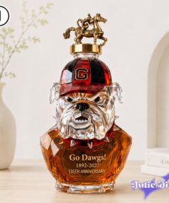 Go Dawgs 135th Anniversary Georgia Bulldogs Crown Royal Whisky Bottle