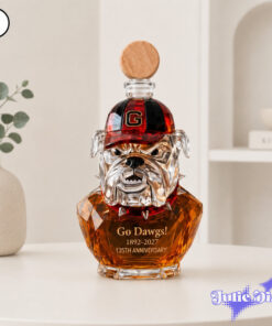 Go Dawgs 135th Anniversary Georgia Bulldogs Crown Royal Whisky Bottle