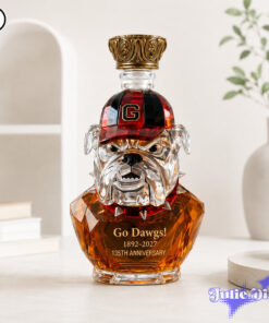 Go Dawgs 135th Anniversary Georgia Bulldogs Crown Royal Whisky Bottle