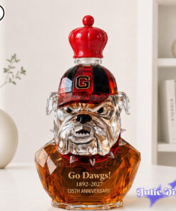 Go Dawgs 135th Anniversary Georgia Bulldogs Crown Royal Whisky Bottle