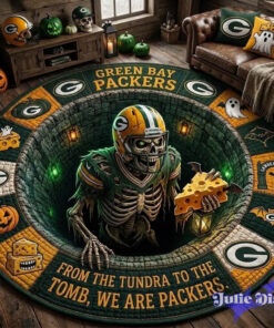 Green Bay Packers 2026 Halloween Quilted Round Rug