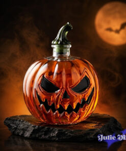 Halloween Jack O’ Lantern Pumpkin Empty Whiskey Bottle Decanter Halloween Jack O’ Lantern Pumpkin Empty Whiskey Bottle Decanter