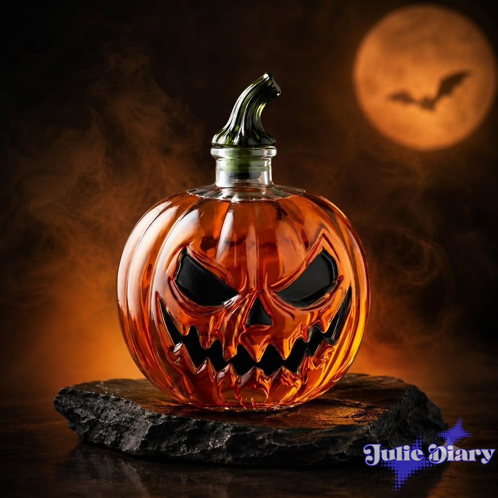 Halloween Jack O’ Lantern Pumpkin Empty Whiskey Bottle Decanter Halloween Jack O’ Lantern Pumpkin Empty Whiskey Bottle Decanter