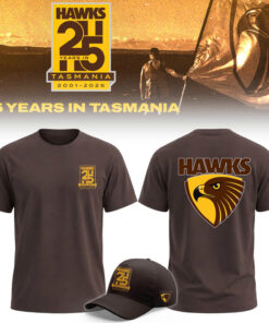 Hawthorn Hawks 25 Years in Tasmania Hoodie & Tee