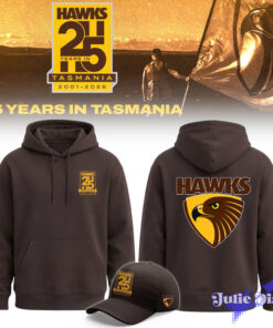 Hawthorn Hawks 25 Years in Tasmania Hoodie & Tee