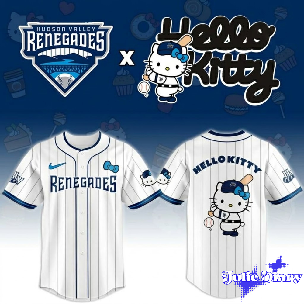 Hello Kitty Hudson Valley Renegades 2026 Special Edition Baseball Jersey Hello Kitty Hudson Valley Renegades 2026 Special Edition Baseball Jersey