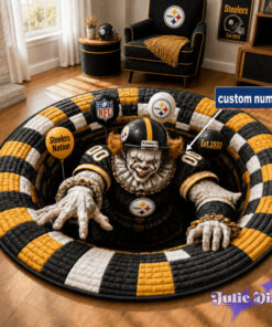 IT Pennywise Halloween Full Team NFL Round Rug