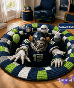 IT Pennywise Halloween Full Team NFL Round Rug