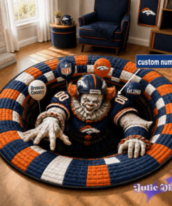 IT Pennywise Halloween Full Team NFL Round Rug