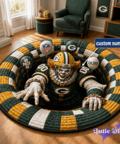 IT Pennywise Halloween Full Team NFL Round Rug