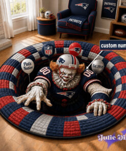 IT Pennywise Halloween Full Team NFL Round Rug