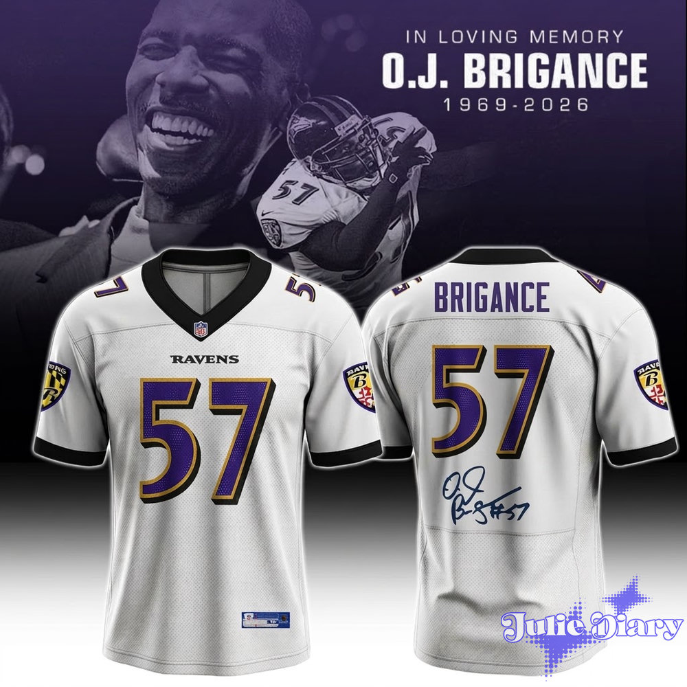 In Loving Memory O.J. Brigance #57 Memorial Football Jersey In Loving Memory O.J. Brigance #57 Memorial Football Jersey