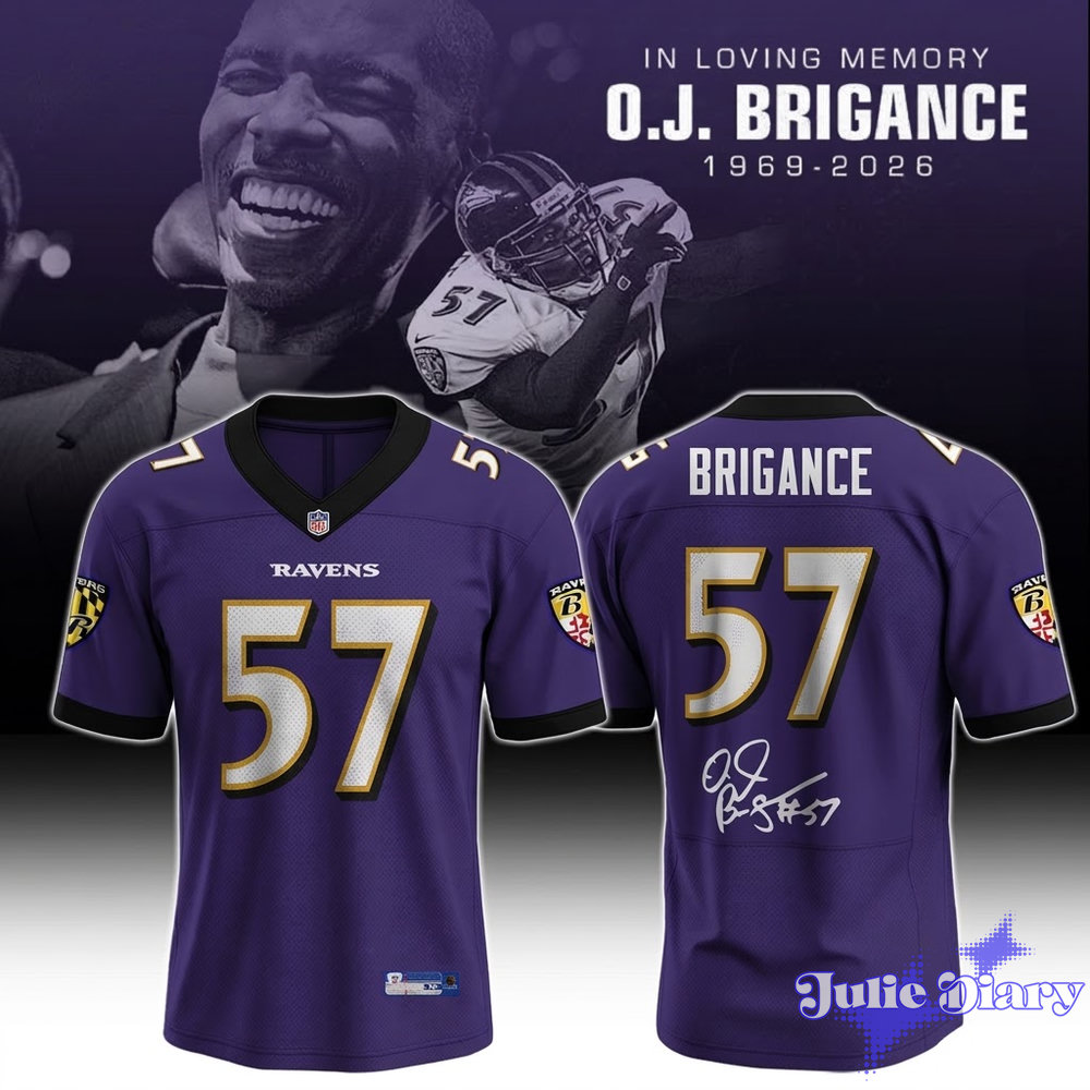 In Loving Memory O.J. Brigance #57 Memorial Football Jersey In Loving Memory O.J. Brigance #57 Memorial Football Jersey