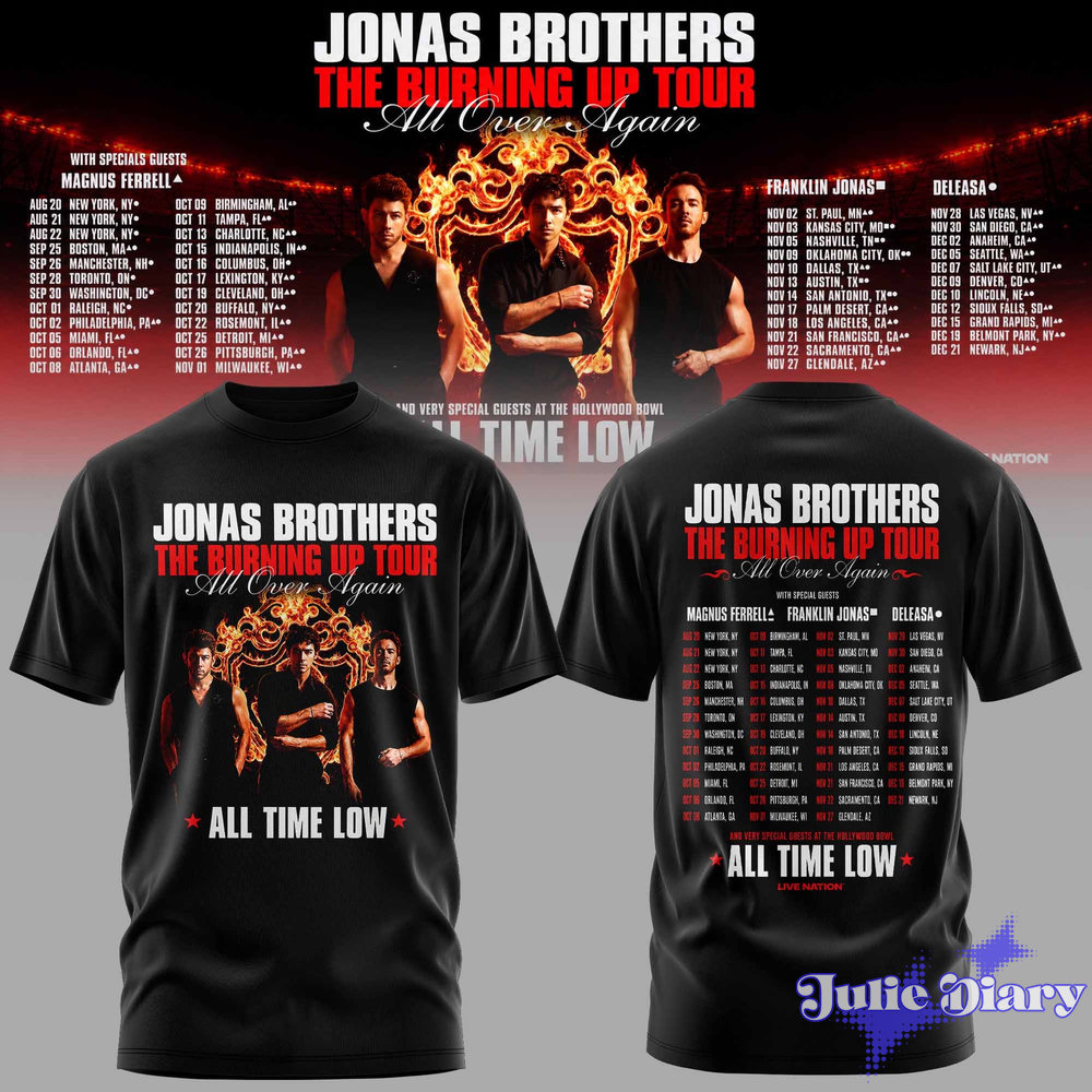 Jonas Brothers New York Burning Up Tour 2026 Shirt Jonas Brothers New York Burning Up Tour 2026 Shirt