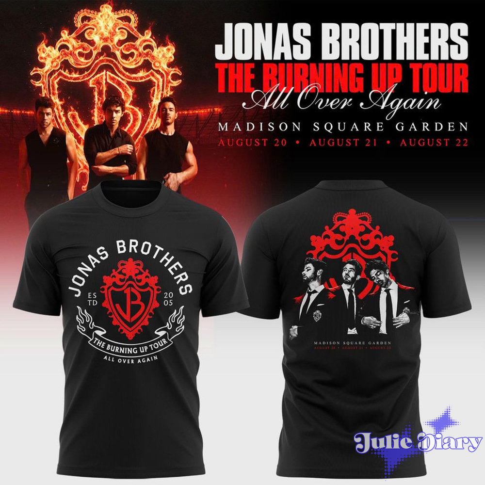 Jonas Brothers New York Burning Up Tour 2026 Shirt Jonas Brothers New York Burning Up Tour 2026 Shirt