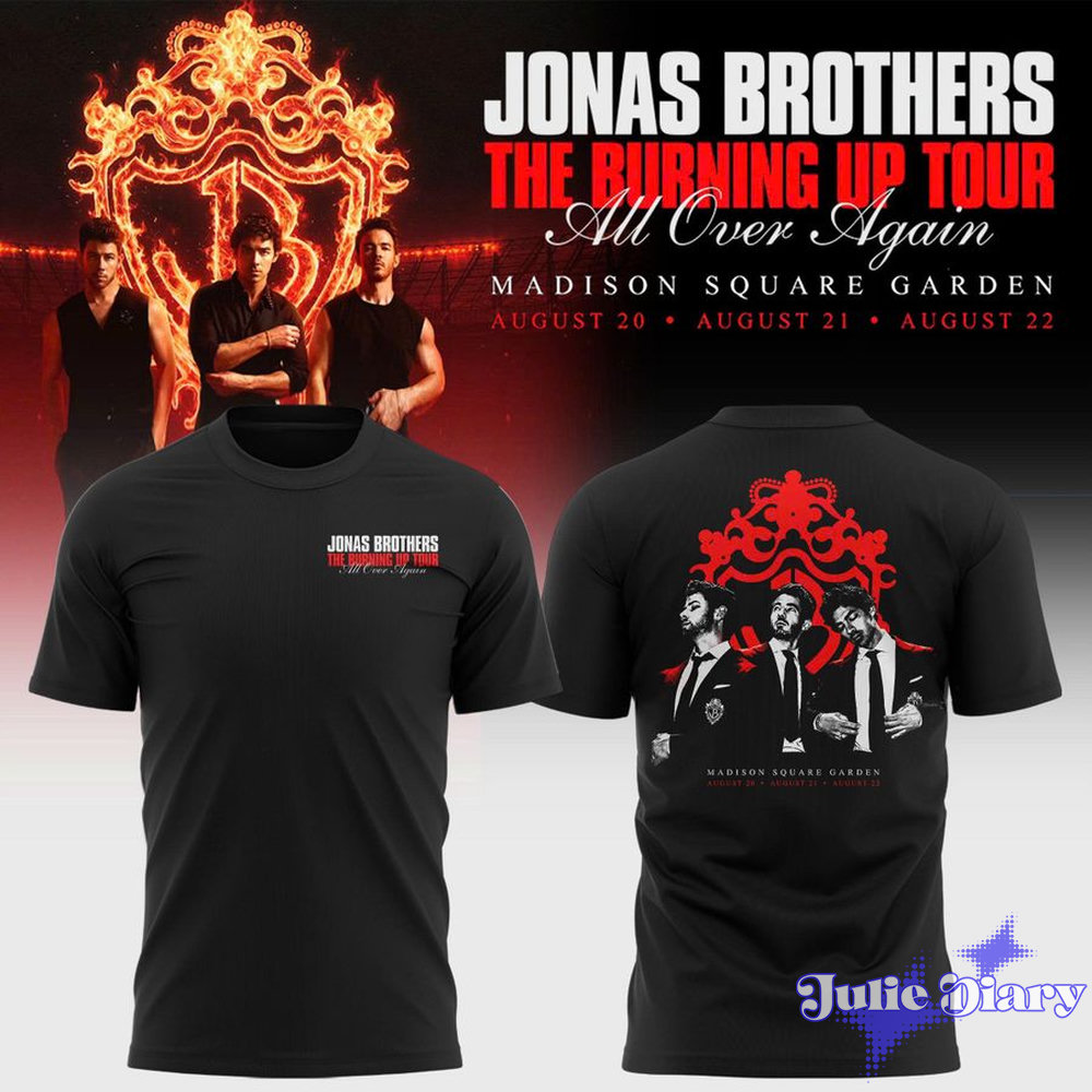 Jonas Brothers New York Burning Up Tour 2026 Shirt Jonas Brothers New York Burning Up Tour 2026 Shirt