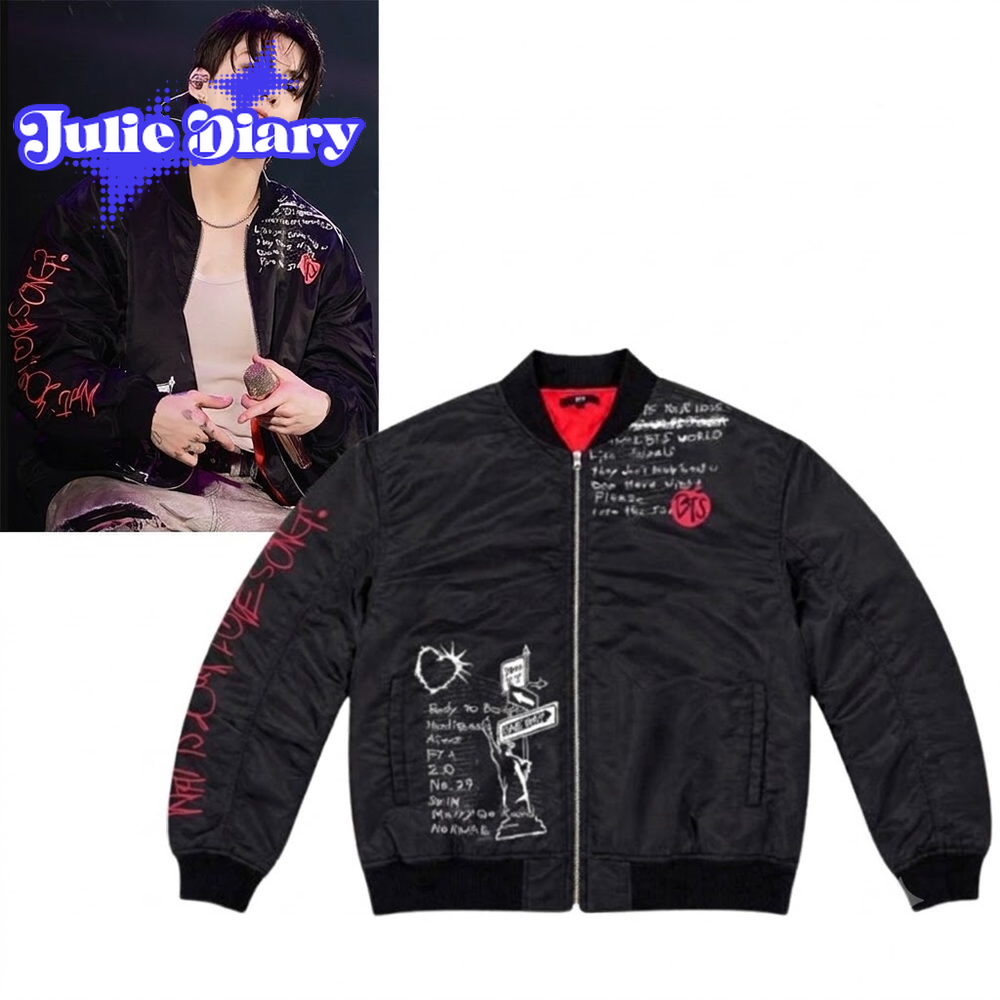 Jungkook BTS What Is Your Love Song Bomber Jacket Jungkook BTS What Is Your Love Song Bomber Jacket